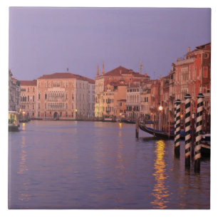 tidig morgon Grand Canal Tour, Venedig, Italien Kakelplatta