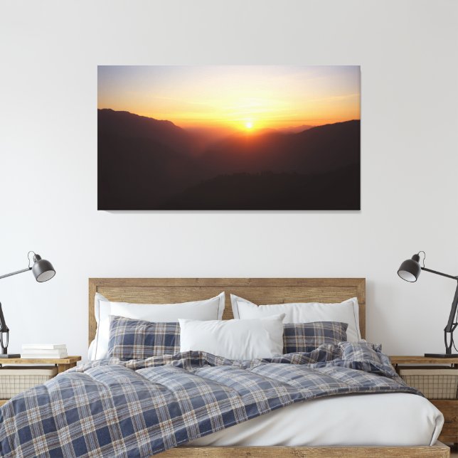 Tidig morgonsoluppgång canvastryck (Insitu (sovrum))