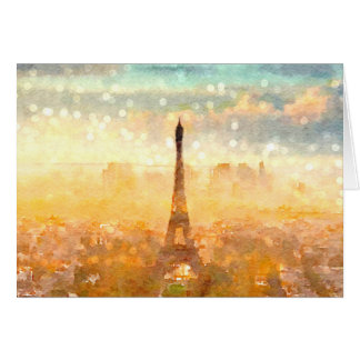 Tidig Paris morgon Hälsningskort