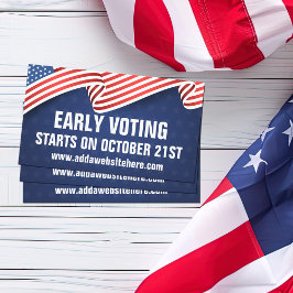 Tidig Röstning 2026 Midtermsval Amerikansk Flagga Visitkort