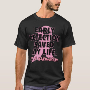 Tidig upptäckt sparar livbröstcancerdesign tee