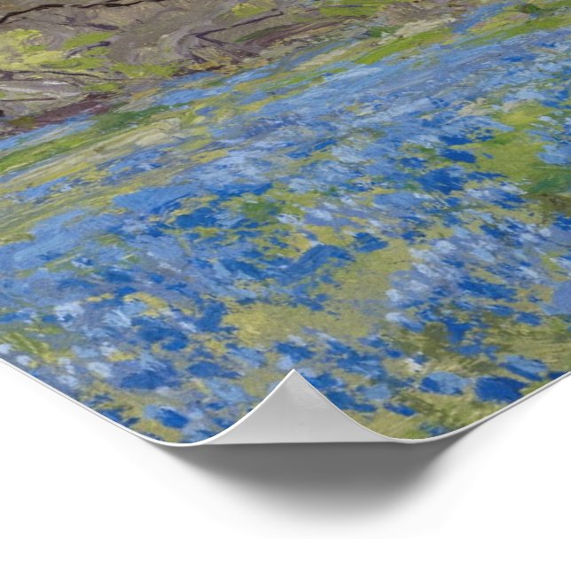 Tidig vår—Bluebonnets och Mesquite Poster (Hörn)