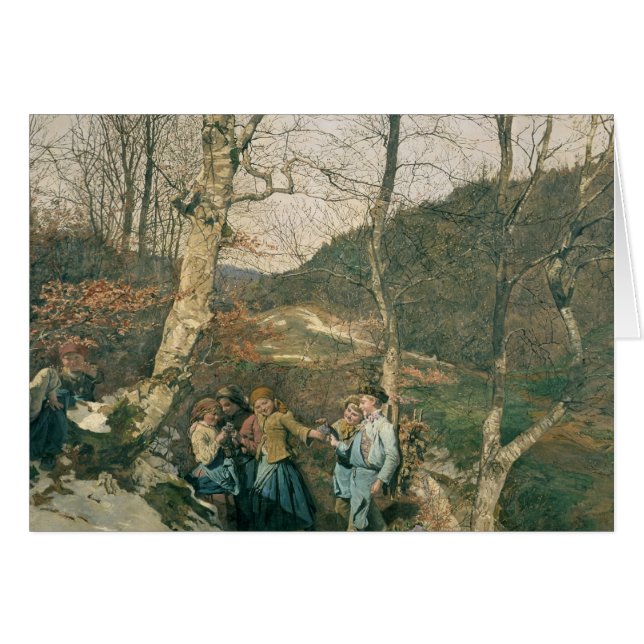 Tidig vår i den Wien skogen Hälsningskort (Framsidan Horizontal)