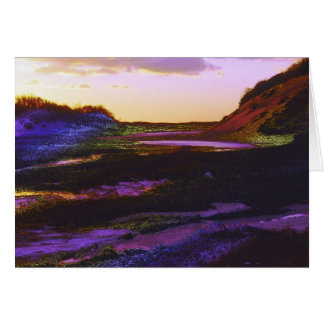 Tidig vinter för solnedgång hälsningskort