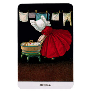 Tidiga 1900s Måndag Sunbonnet stämm magneten Magnet