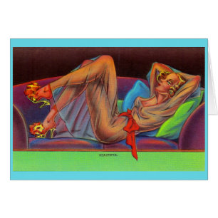 tidiga 1940-talet Vacker pin-up flicka OBS Kort