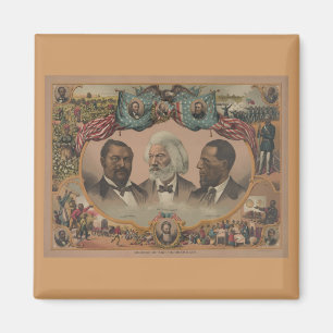 Tidiga afrikansk amerikanhjältar magnet