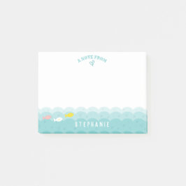 Tidiga fiskearter i Cute Ocean | PERSONLIG Post-it Block