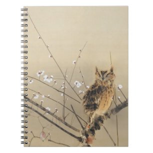 Tidiga plommonblommor av Nishimura Goun, Vintage u Anteckningsbok Med Spiral