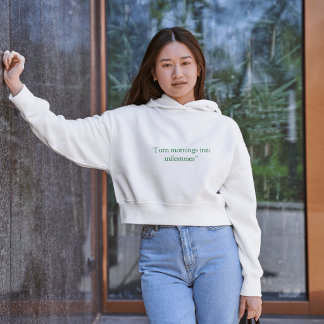 Tidiga Timmen Oändliga Möjligheter Minimal Citat Hoodie