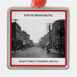 Tidigare Artistry*Main Street 1900*South Boston,VA Julgransprydnad Metall