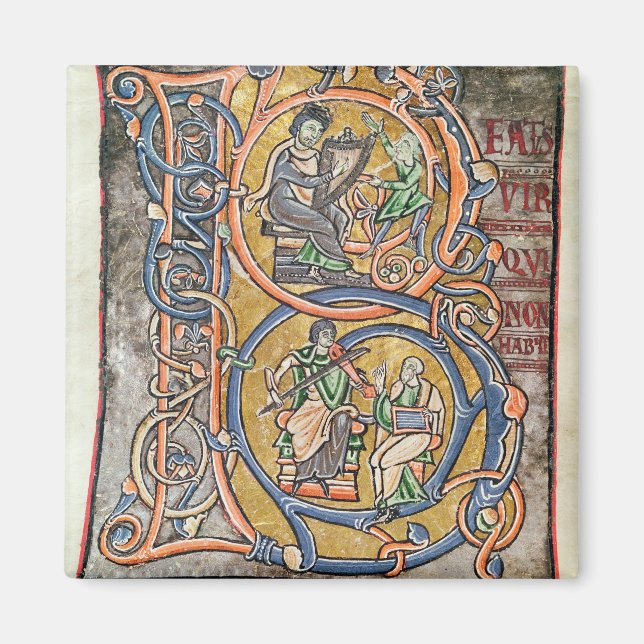 Tidigare "B" som skildrar Kung David Magnet (Framsidan)