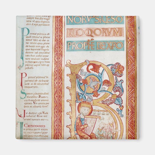 Tidigare "B" som skildrar Kung David Magnet (Framsidan)