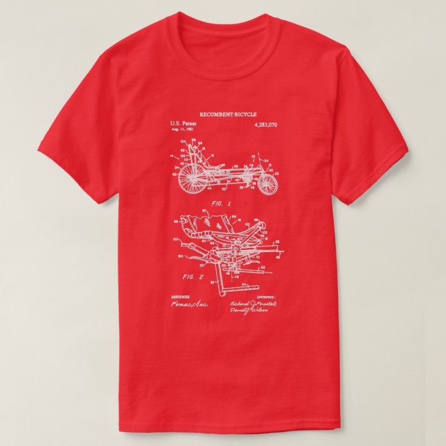 Tidigare cykelpatent, aktuell cykelpresent t shirt (Design framsida)