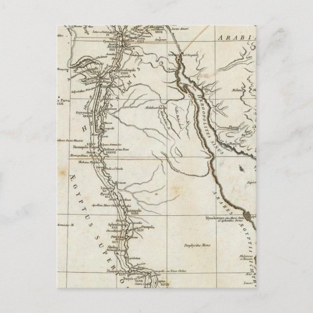 Tidigare Egypten 4 Vykort (Framsida)