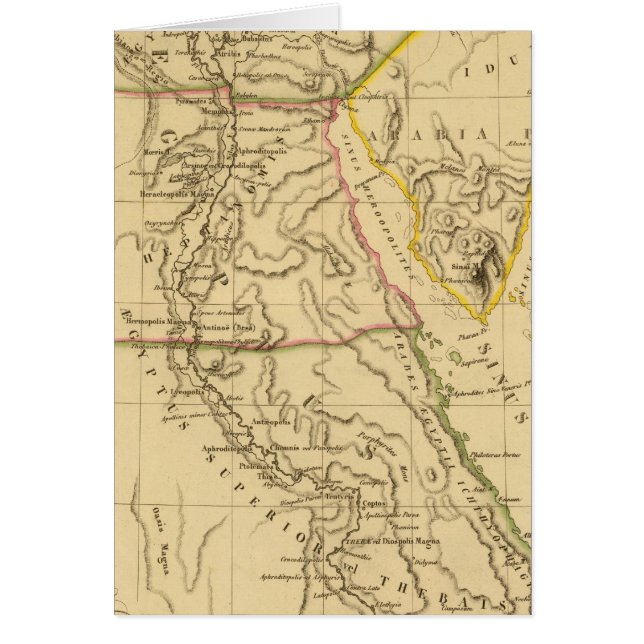 Tidigare Egypten 5 Hälsningskort (Framsidan)