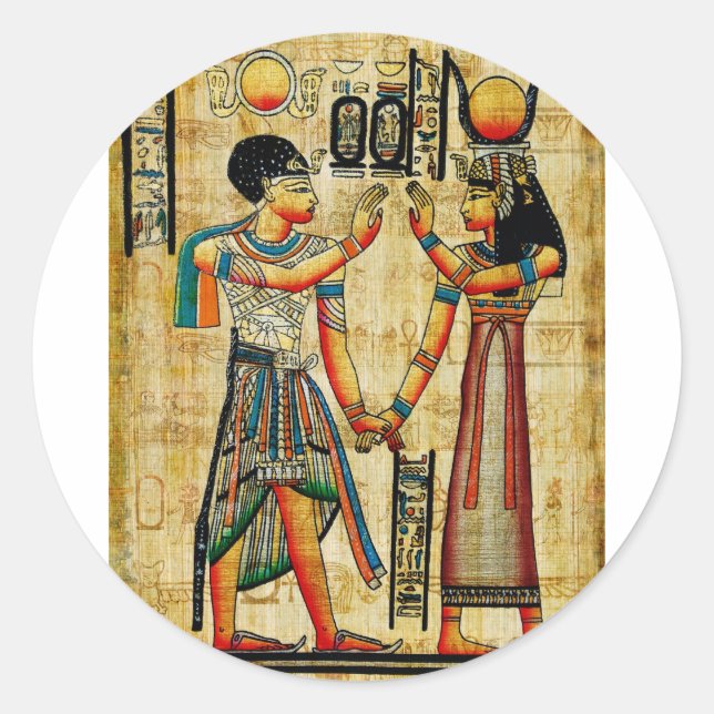 Tidigare Egypten 5 Runt Klistermärke (Framsida)