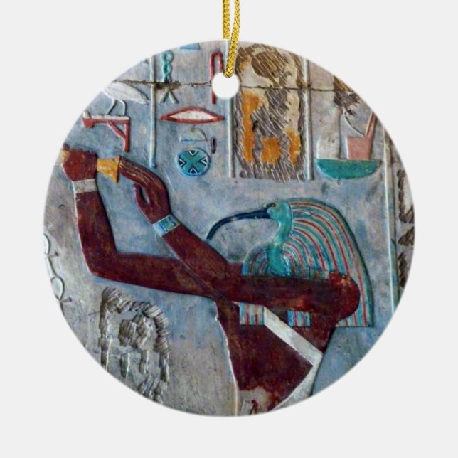 Tidigare Egypten Art: Ibis Hieroglyphics Ornament (Framsidan)