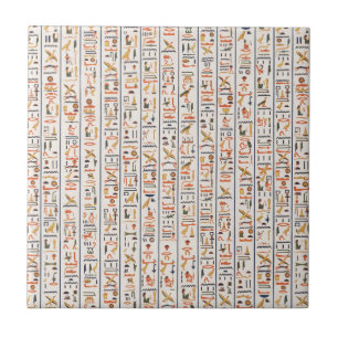 Tidigare egypten-hieroglyfer mönster-bakgrund kakelplatta