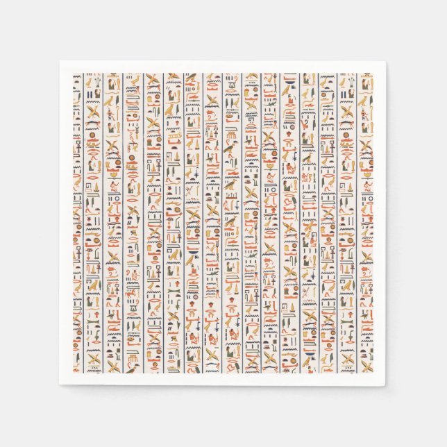 Tidigare egypten-hieroglyfer mönster-bakgrundshist pappersservett (Framsidan)