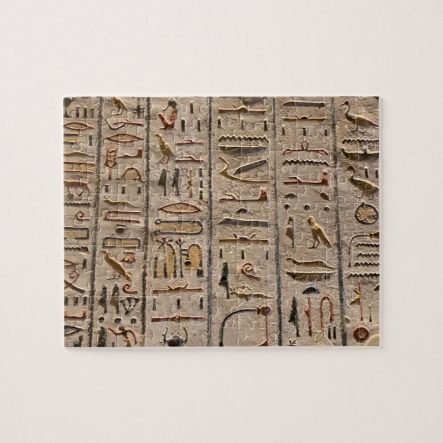Tidigare egyptisk Hieroglyf-text Pussel (Horisontell)