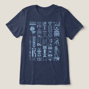 Tidigare egyptiska Hieroglyfer Tri-Blend Shirt T