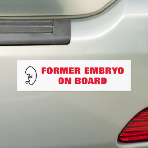 Tidigare embryon ombord på Bumper Sticker Bildekal