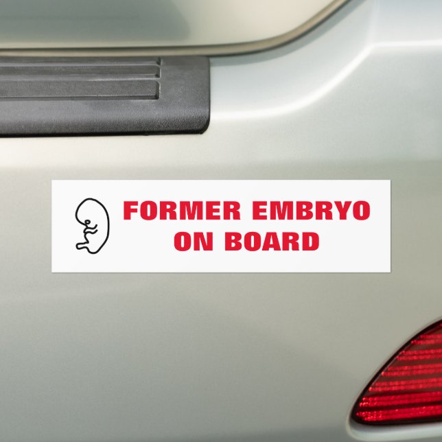 Tidigare embryon ombord på Bumper Sticker Bildekal (På Bil)