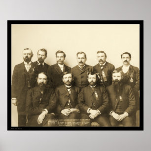 Tidigare Grand Masters Dakota IOOF SD 1890 Poster