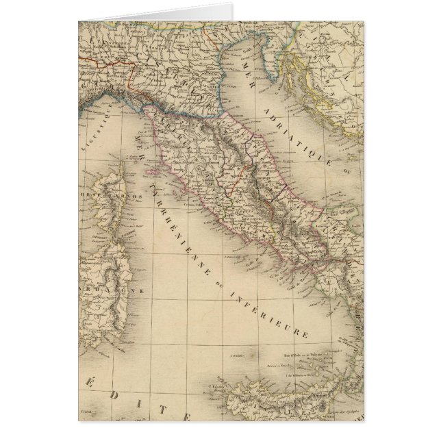 Tidigare Italien 3 Hälsningskort (Framsidan)