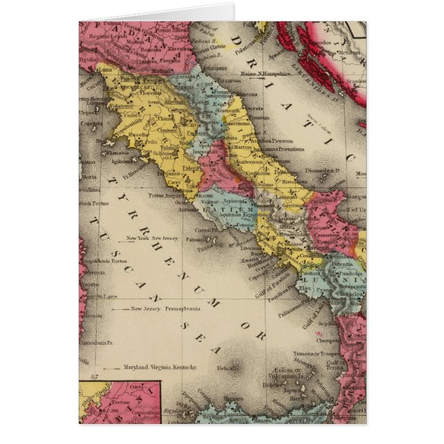 Tidigare Italien 4 Hälsningskort (Framsidan)