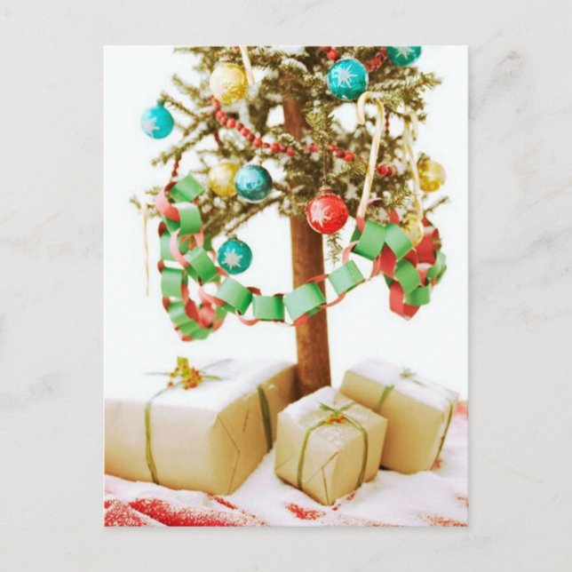 Tidigare Julgran-kort och stämplar Helg Vykort (Framsida)