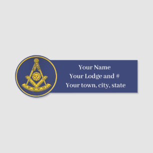 Tidigare mästare Freemason Masonic Masonry Namnbricka
