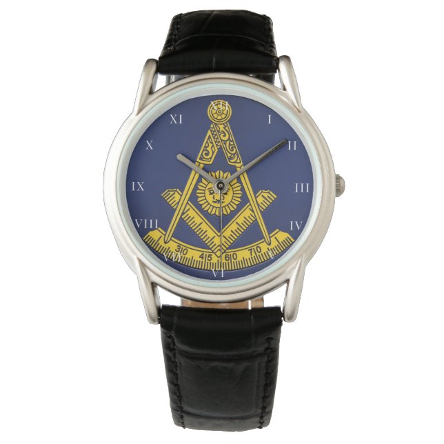 Tidigare Master Freemason Square och Compass Mason Armbandsur (Framsida)