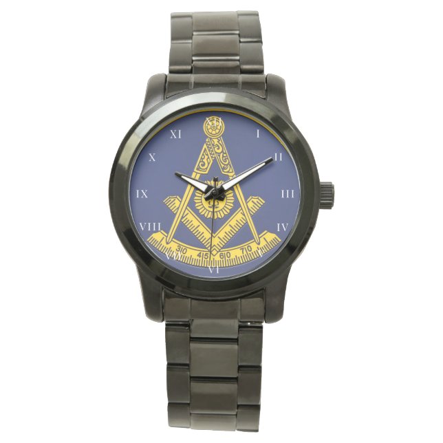 Tidigare Master Freemason Square och Compass Mason Armbandsur (Framsida)