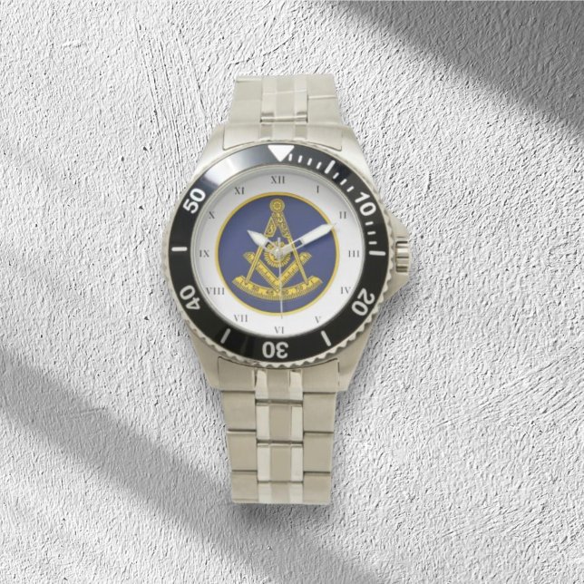 Tidigare Master Freemason Square och Compass Mason Armbandsur (Skapare uppladdad)