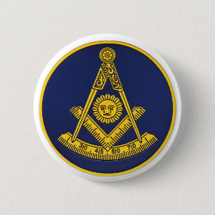 Tidigare Master Freemason Square och Compass Mason Knapp