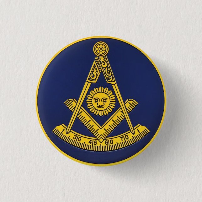 Tidigare Master Freemason Square och Compass Mason Knapp (Framsida)
