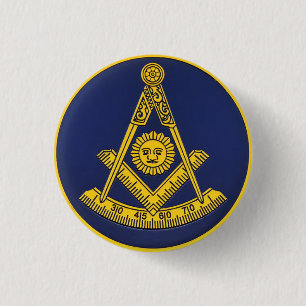 Tidigare Master Freemason Square och Compass Mason Knapp