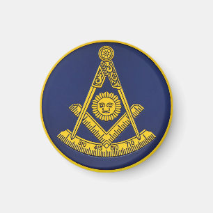 Tidigare Master Freemason Square och Compass Mason Magnet