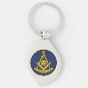 Tidigare Master Freemason Square och Compass Mason Swirl Silverfärgad Nyckelring