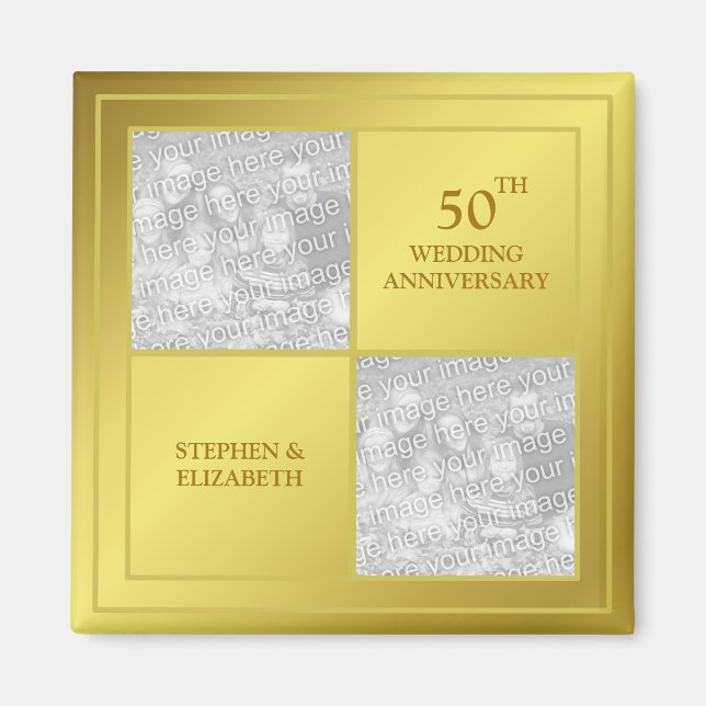 Tidigare och nuvarande fotoårsjubileum (Shiny) Magnet (Framsidan)