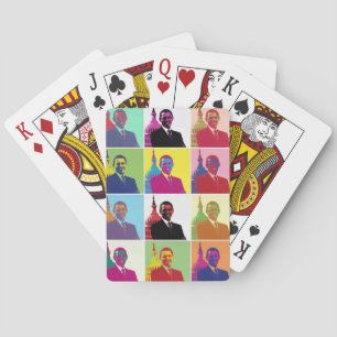 Tidigare ordförande Barack Obama Pop Art Casinokort