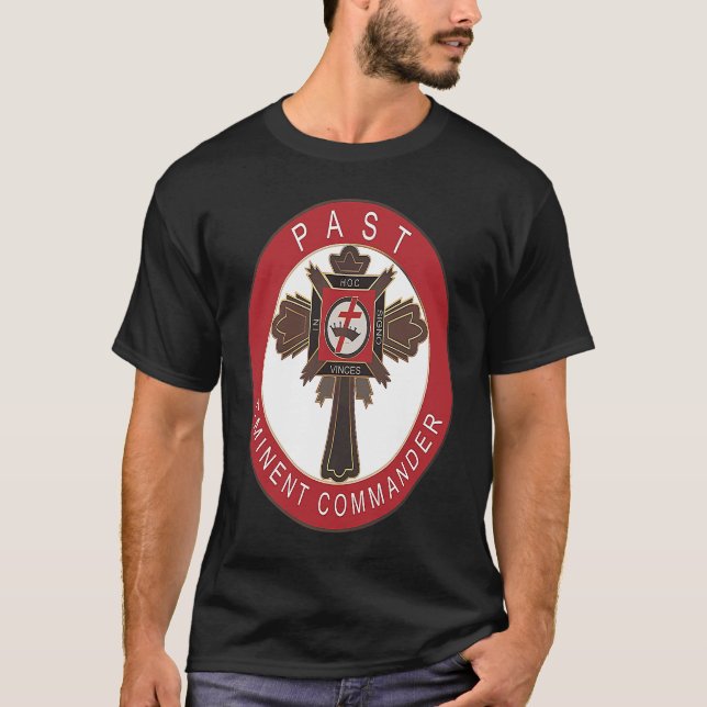 Tidigare överbefälhavare Knight Templar York Rite  T Shirt (Framsida)