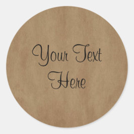 Tidigare Papper Anpassningsbar-etikett Runt Klistermärke