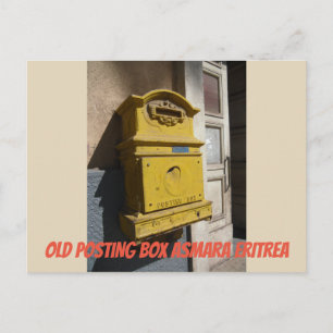 Tidigare postbox Asmara Eritrea Vykort