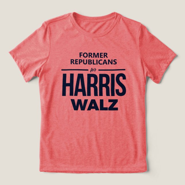 Tidigare republikaner till Harris Walz T Shirt (Design Framsida)