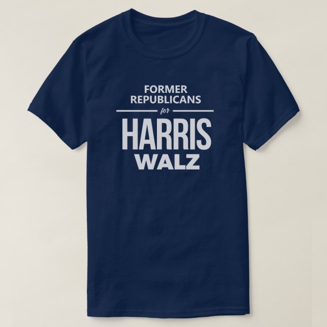 Tidigare republikaner till Harris Walz T Shirt (Design framsida)
