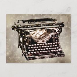 Tidigare skrivmaskin för antikisk Vintage Vykort