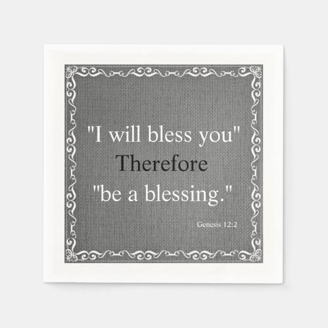 Tidigare testamentsbibel skriptvälsignelse - Genes Pappersservett (Framsidan)